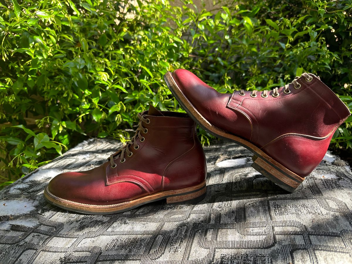 Photo by citylicker on May 8, 2023 of the Viberg Service Boot in Horween Color 8 Chromexcel.