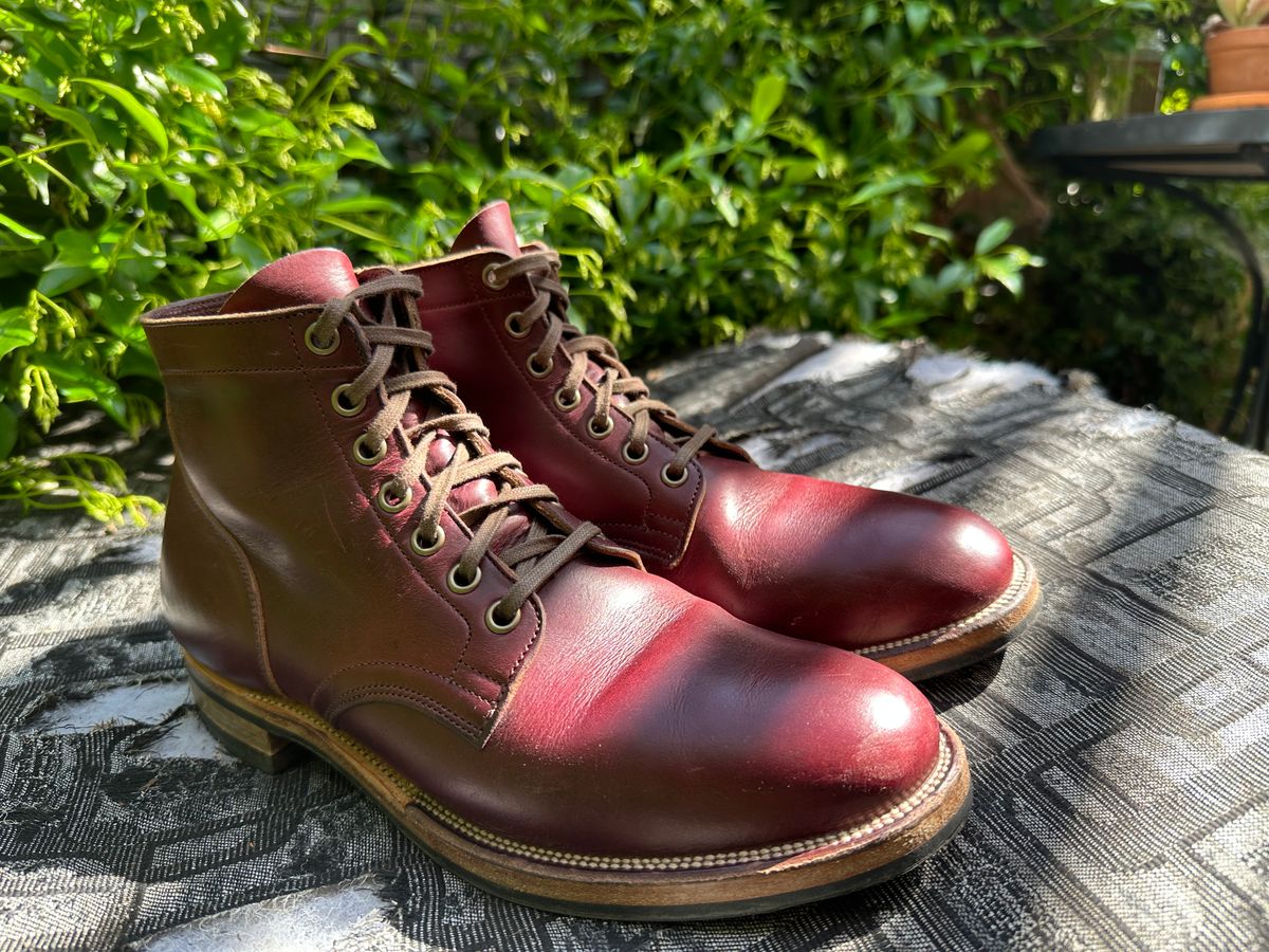 Photo by citylicker on May 8, 2023 of the Viberg Service Boot in Horween Color 8 Chromexcel.