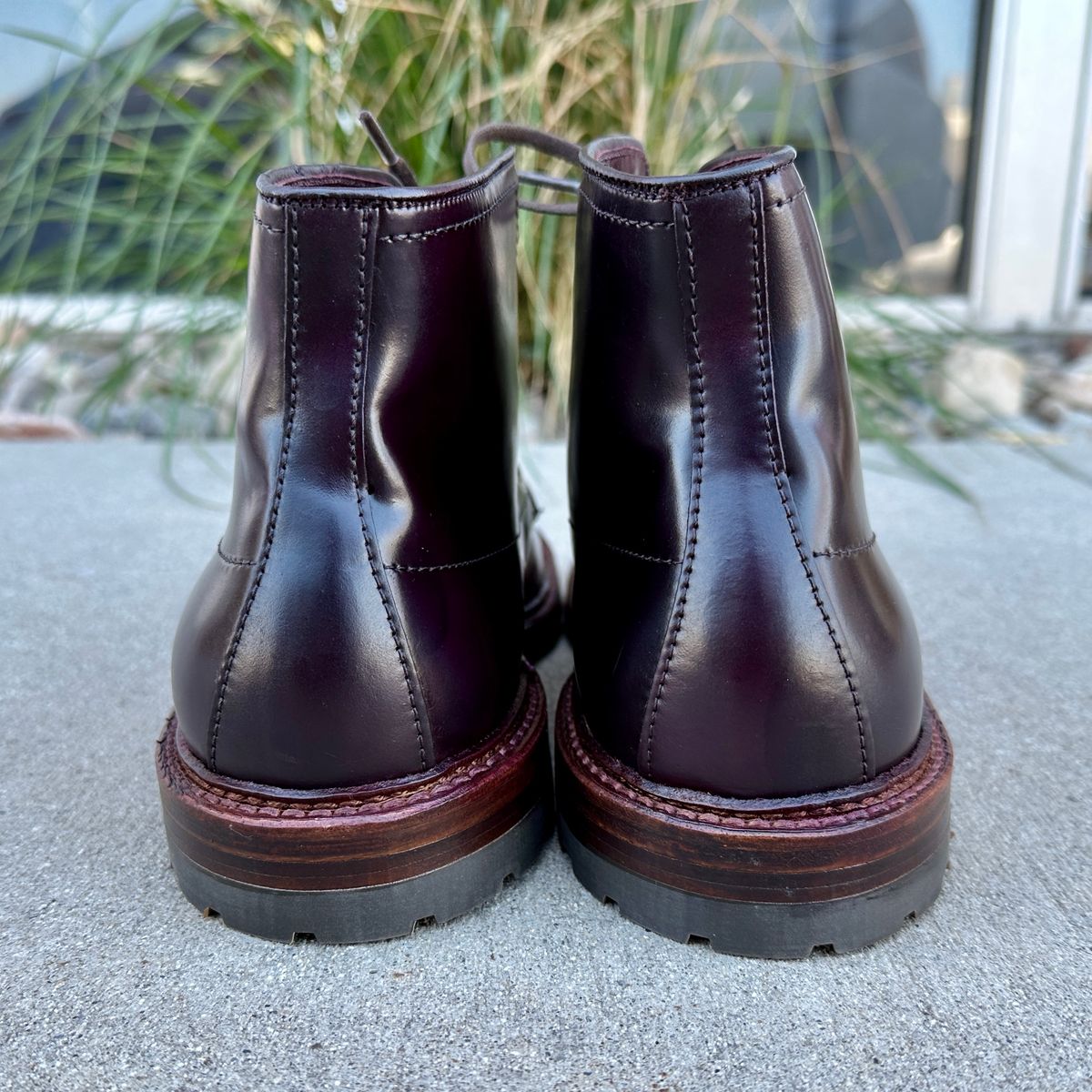 Photo by RoseAnvil_Weston on November 8, 2022 of the Alden Indy Boot in Horween Color 8 Shell Cordovan.