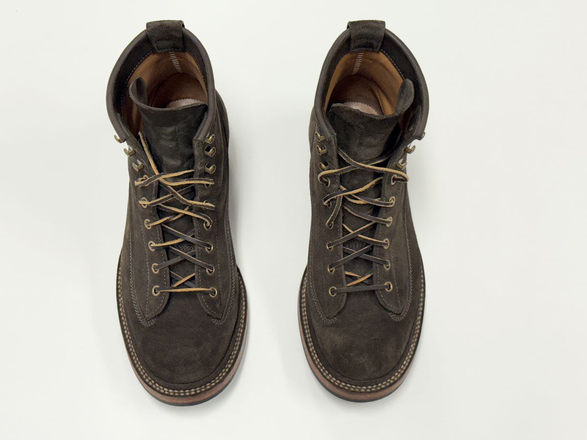 Photo by welts_and_wefts on November 3, 2025 of the Flame Panda Lace To Toe in Cf Stead Driftwood Suede.