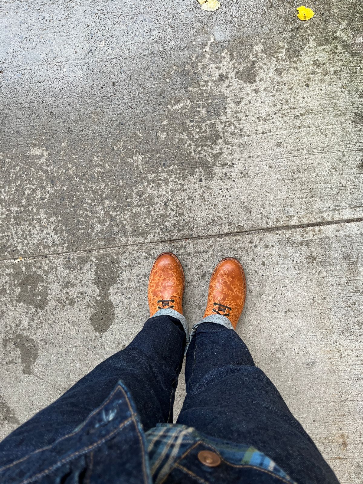 Photo by pasghetti_western on October 22, 2022 of the Grant Stone Diesel Boot in Horween English Tan Essex.