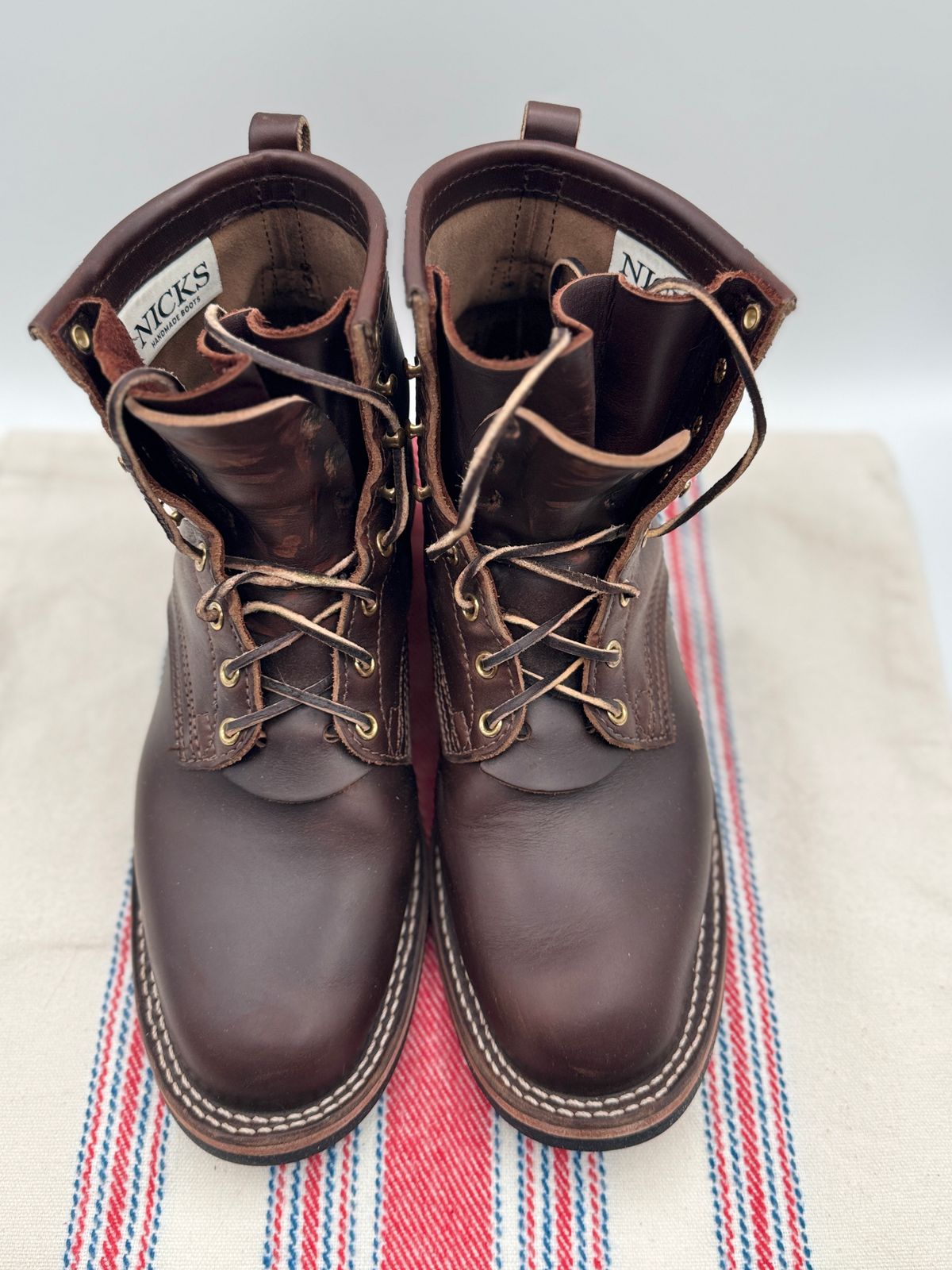 Photo by pasghetti_western on November 3, 2024 of the Nicks Robert in Horween Brown Chromexcel.
