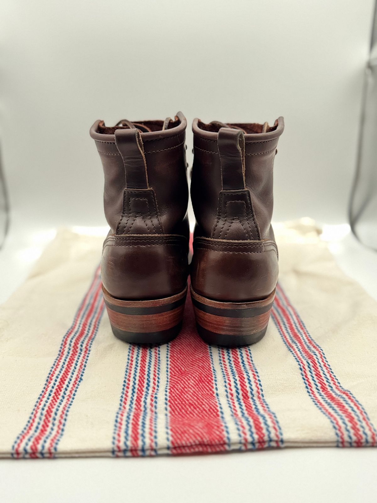 Photo by pasghetti_western on February 2, 2025 of the Nicks Robert in Horween Brown Chromexcel.