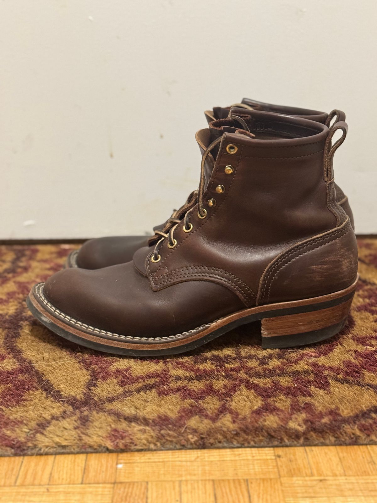 Photo by pasghetti_western on March 6, 2025 of the Nicks Robert in Horween Brown Chromexcel.