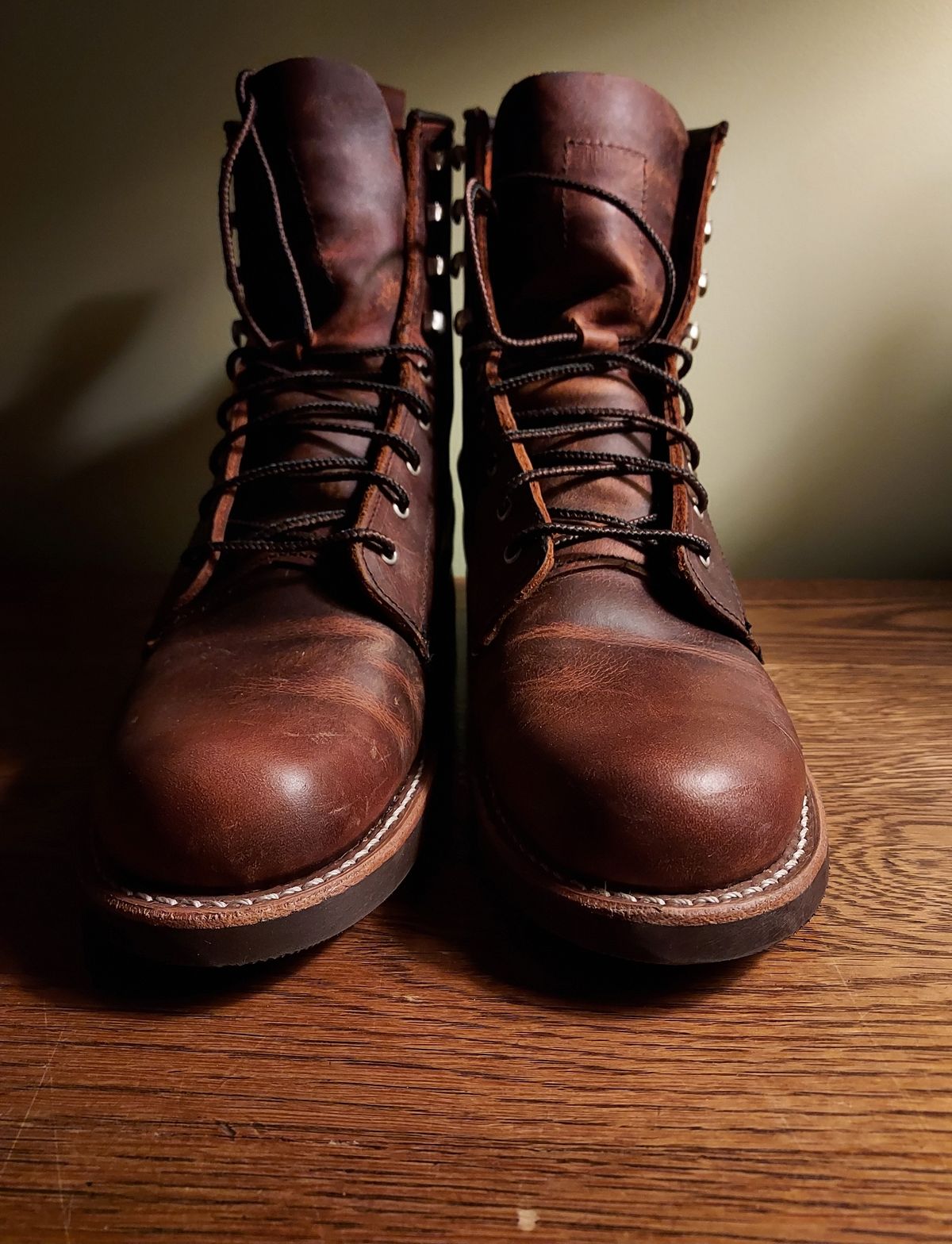 Photo by River on December 5, 2023 of the Red Wing Silversmith in S.B. Foot Copper Rough and Tough.