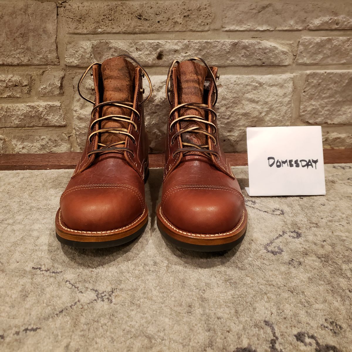 Photo by woutvafan on October 1, 2024 of the Truman Cap Toe Boot in Gallun Cognac Horse Rump.