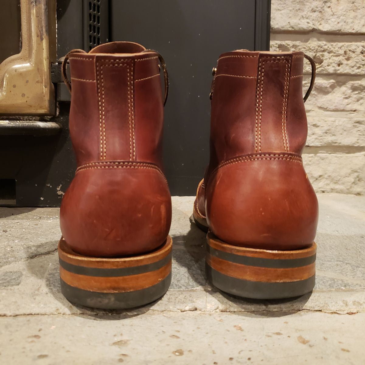 Photo by woutvafan on November 4, 2024 of the Truman Cap Toe Boot in Gallun Cognac Horse Rump.
