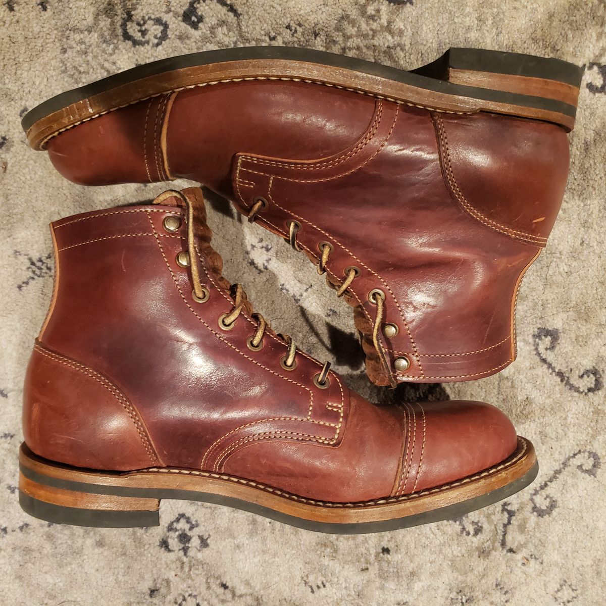 Photo by woutvafan on November 4, 2024 of the Truman Cap Toe Boot in Gallun Cognac Horse Rump.