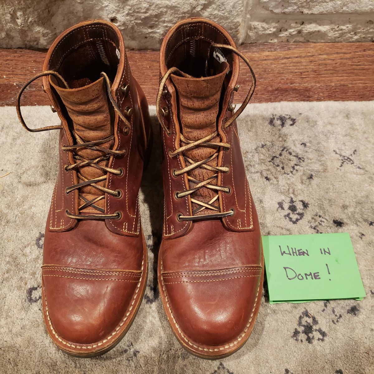 Photo by woutvafan on November 4, 2024 of the Truman Cap Toe Boot in Gallun Cognac Horse Rump.