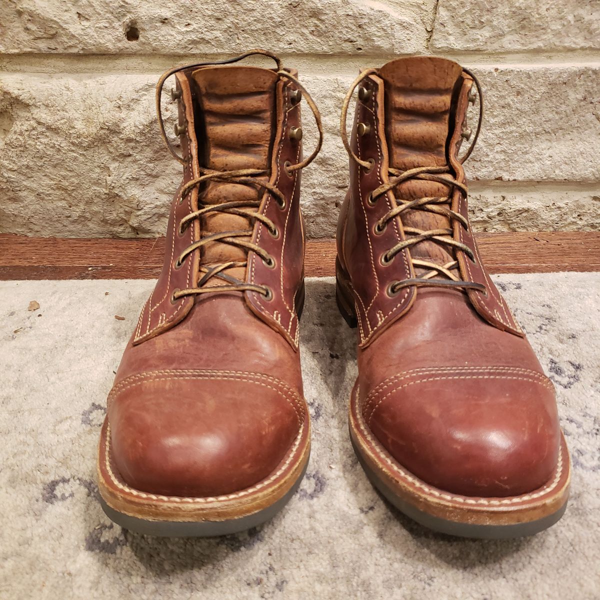 Photo by woutvafan on December 4, 2024 of the Truman Cap Toe Boot in Gallun Cognac Horse Rump.