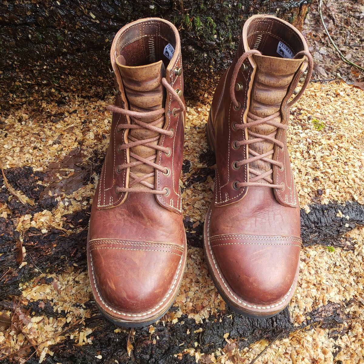 Photo by woutvafan on January 5, 2025 of the Truman Cap Toe Boot in Gallun Cognac Horse Rump.