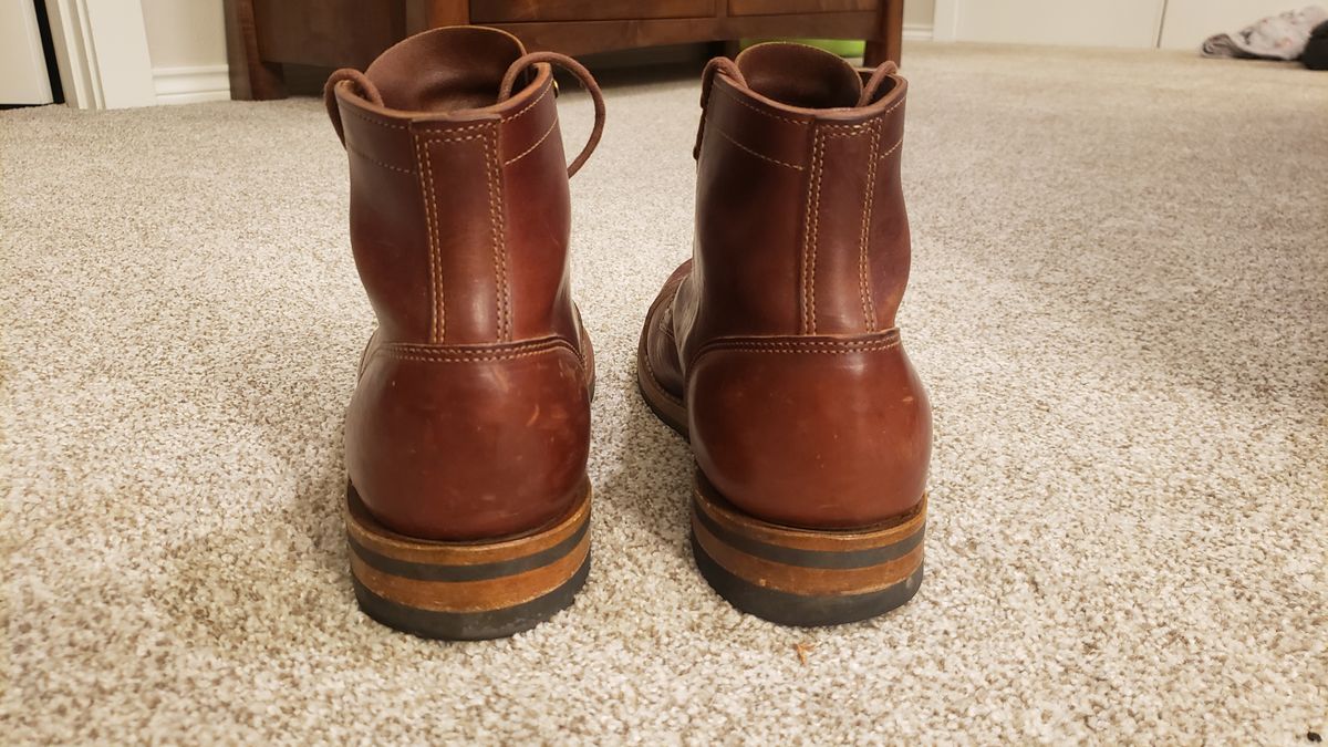Photo by woutvafan on March 4, 2025 of the Truman Cap Toe Boot in Gallun Cognac Horse Rump.