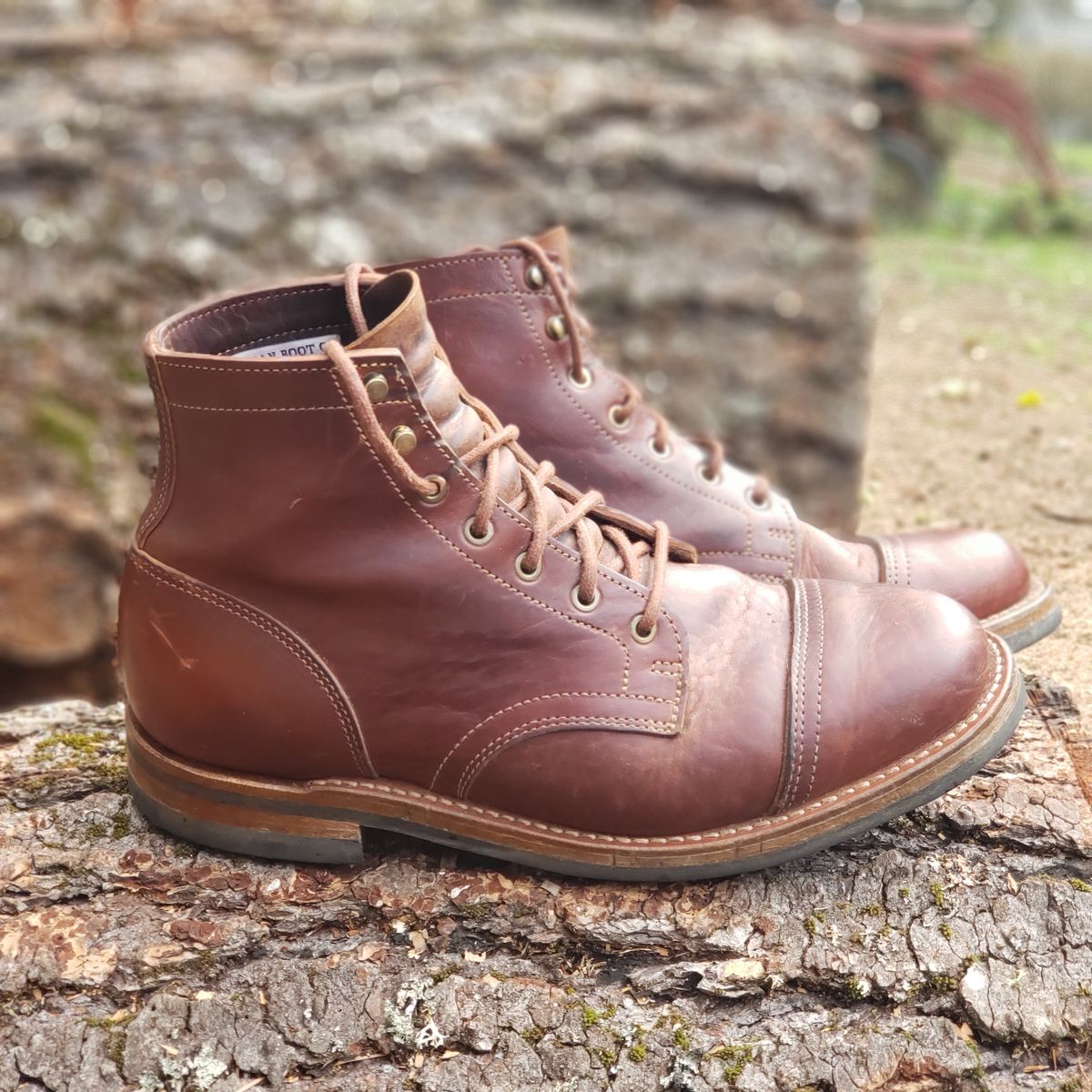Photo by woutvafan on April 5, 2025 of the Truman Cap Toe Boot in Gallun Cognac Horse Rump.