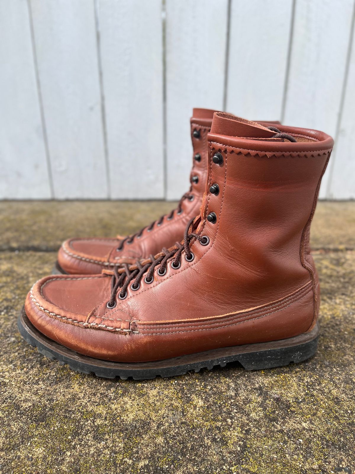 Photo by philbert on November 2, 2022 of the Russell Moccasin Co. Woodcock TLC in Richard Hoffmans Tan German Elk.