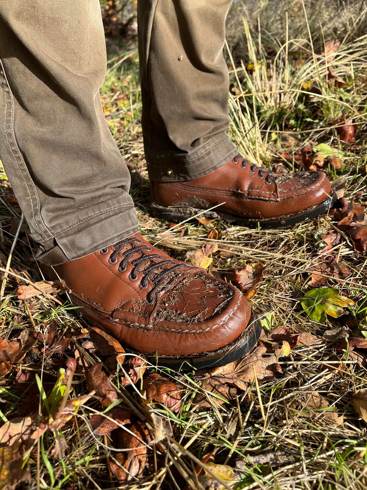 Photo by philbert on December 4, 2022 of the Russell Moccasin Co. Woodcock TLC in Richard Hoffmans Tan German Elk.