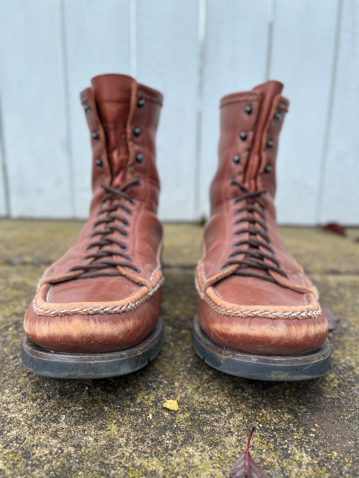 Photo by philbert on December 4, 2022 of the Russell Moccasin Co. Woodcock TLC in Richard Hoffmans Tan German Elk.