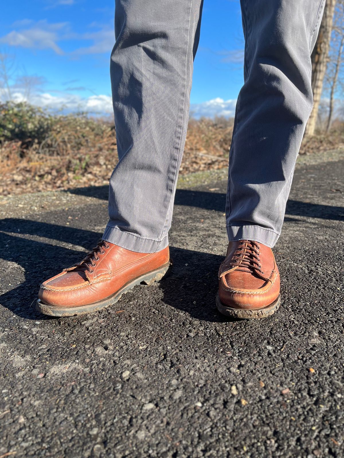Photo by philbert on January 1, 2023 of the Russell Moccasin Co. Woodcock TLC in Richard Hoffmans Tan German Elk.