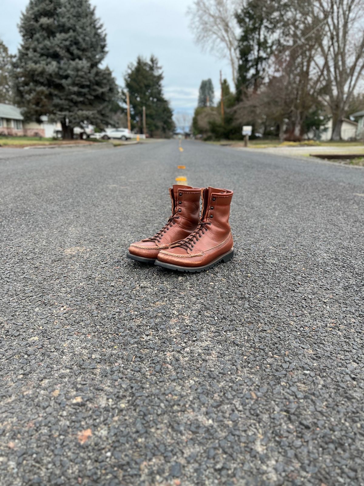 Photo by philbert on February 4, 2023 of the Russell Moccasin Co. Woodcock TLC in Richard Hoffmans Tan German Elk.