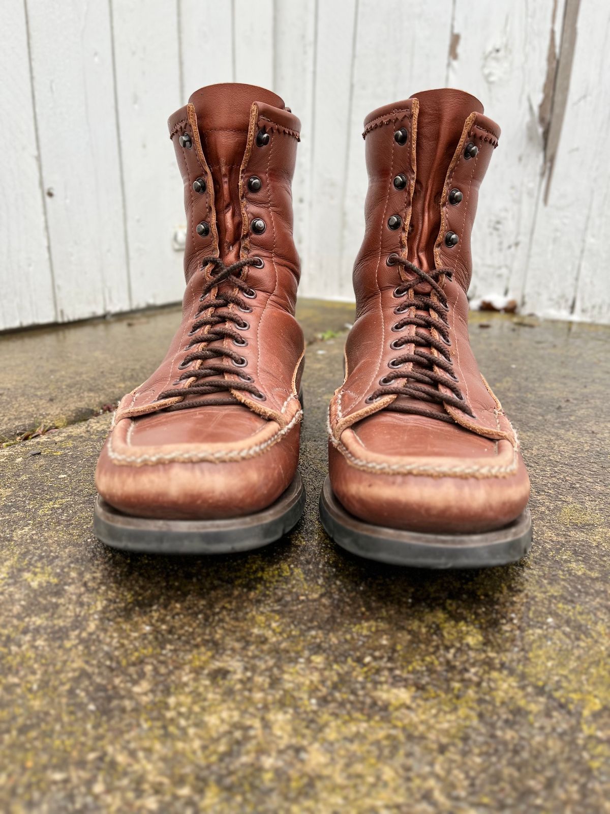 Photo by philbert on March 4, 2023 of the Russell Moccasin Co. Woodcock TLC in Richard Hoffmans Tan German Elk.