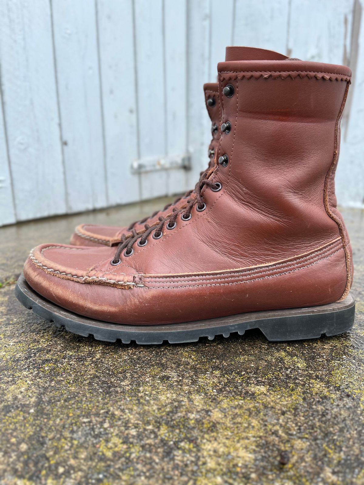 Photo by philbert on March 4, 2023 of the Russell Moccasin Co. Woodcock TLC in Richard Hoffmans Tan German Elk.