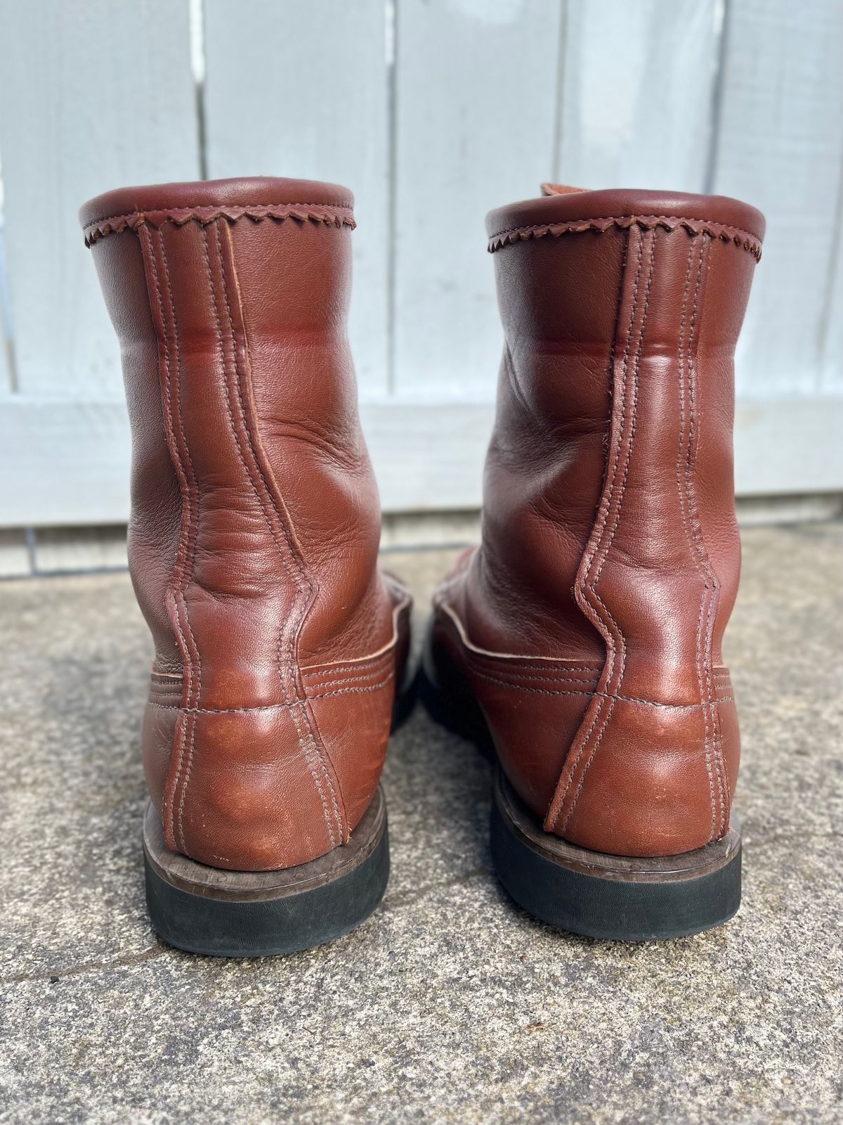 Photo by philbert on April 4, 2023 of the Russell Moccasin Co. Woodcock TLC in Richard Hoffmans Tan German Elk.