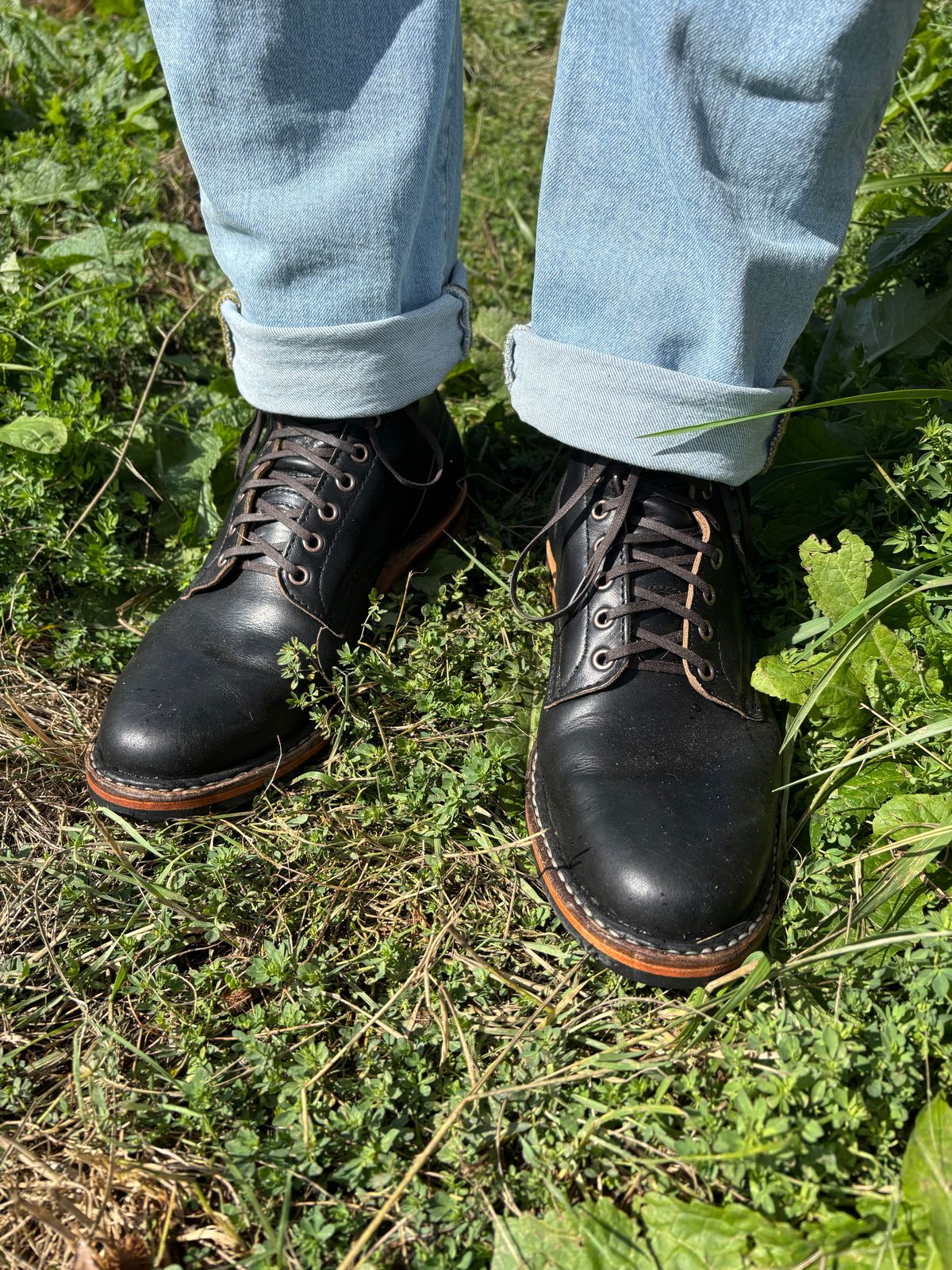 Photo by philbert on October 1, 2025 of the White's MP-Sherman Plain Toe in Horween Black Chromexcel.