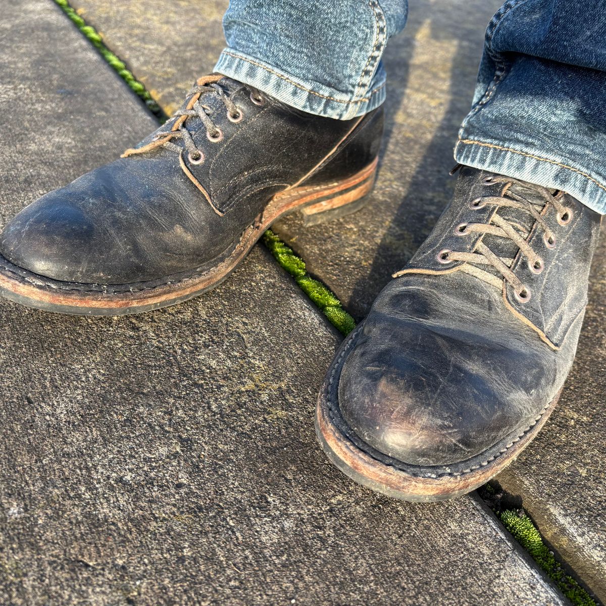 Photo by philbert on December 22, 2025 of the White's MP-Sherman Plain Toe in Horween Black Chromexcel.