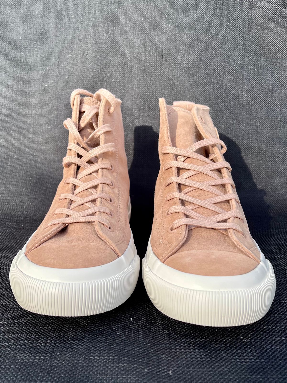 Photo by philbert on November 2, 2023 of the PF Flyers All American Hi Top in Blush Suede.