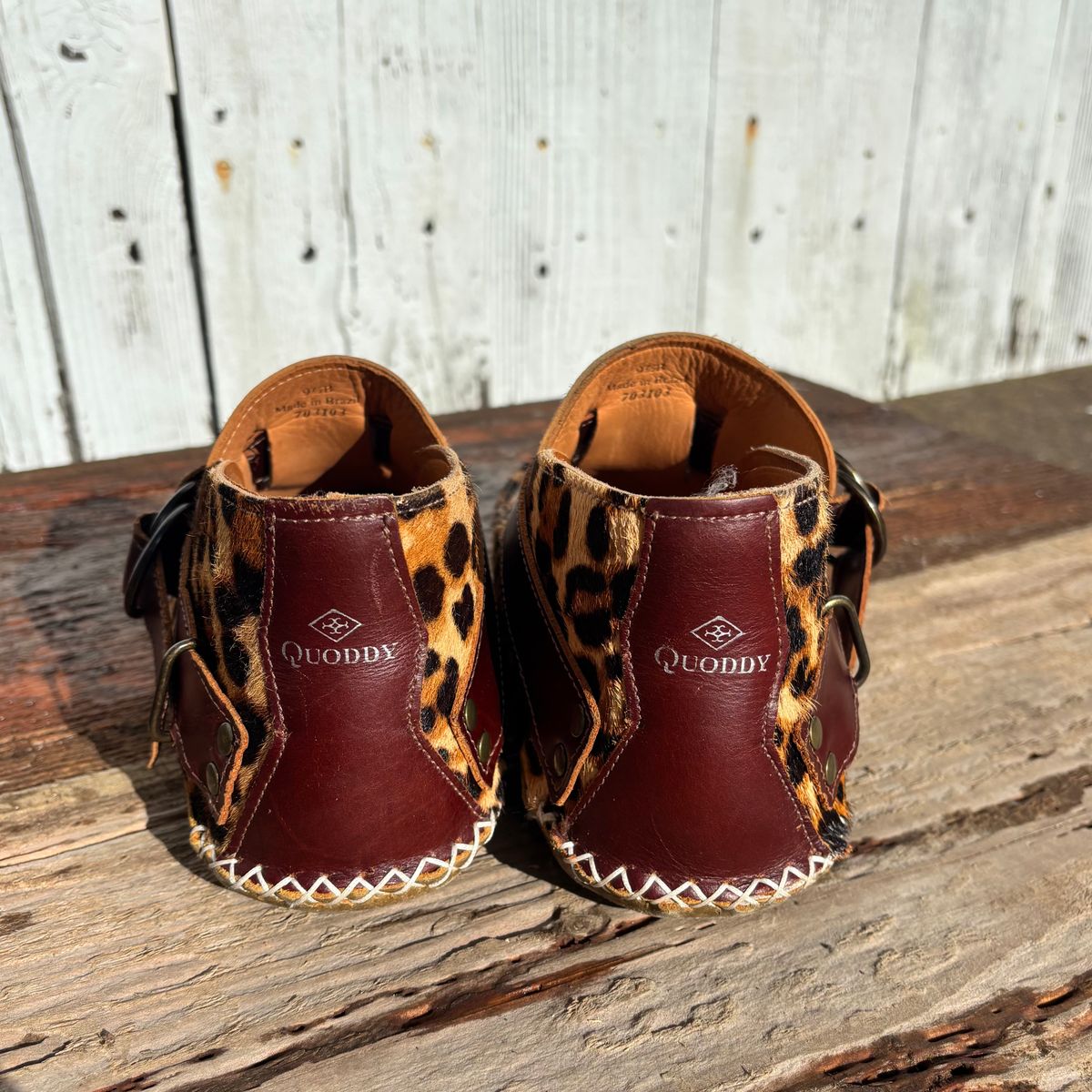 Photo by philbert on January 3, 2026 of the Quoddy Classic Ring Boot in Leopard Print Hair On Calf.