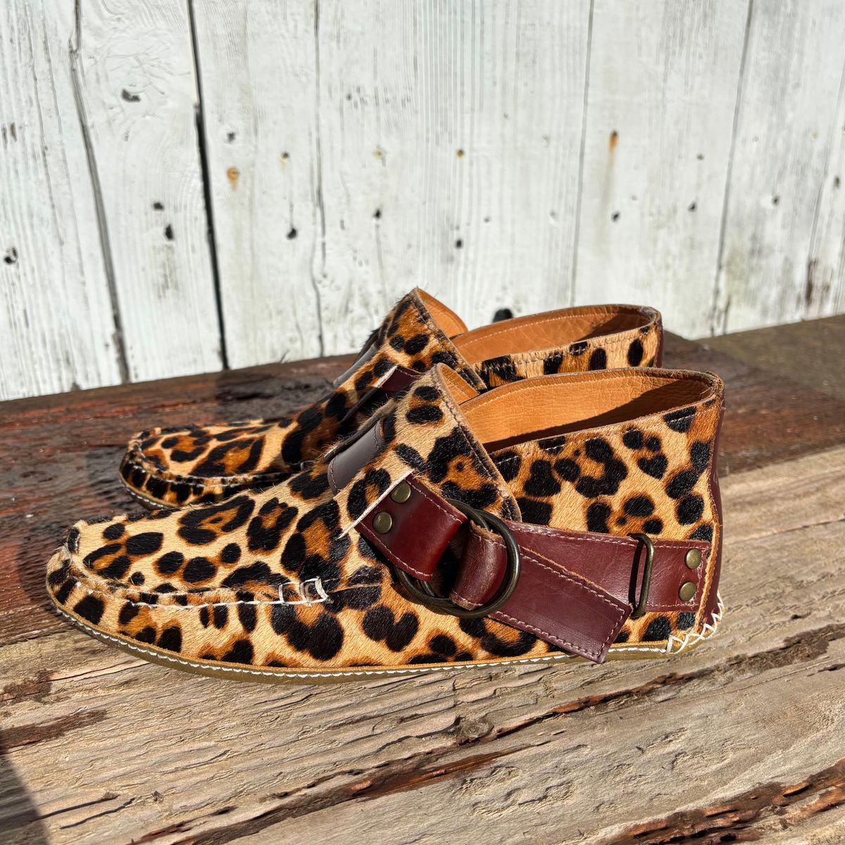 Photo by philbert on January 3, 2026 of the Quoddy Classic Ring Boot in Leopard Print Hair On Calf.