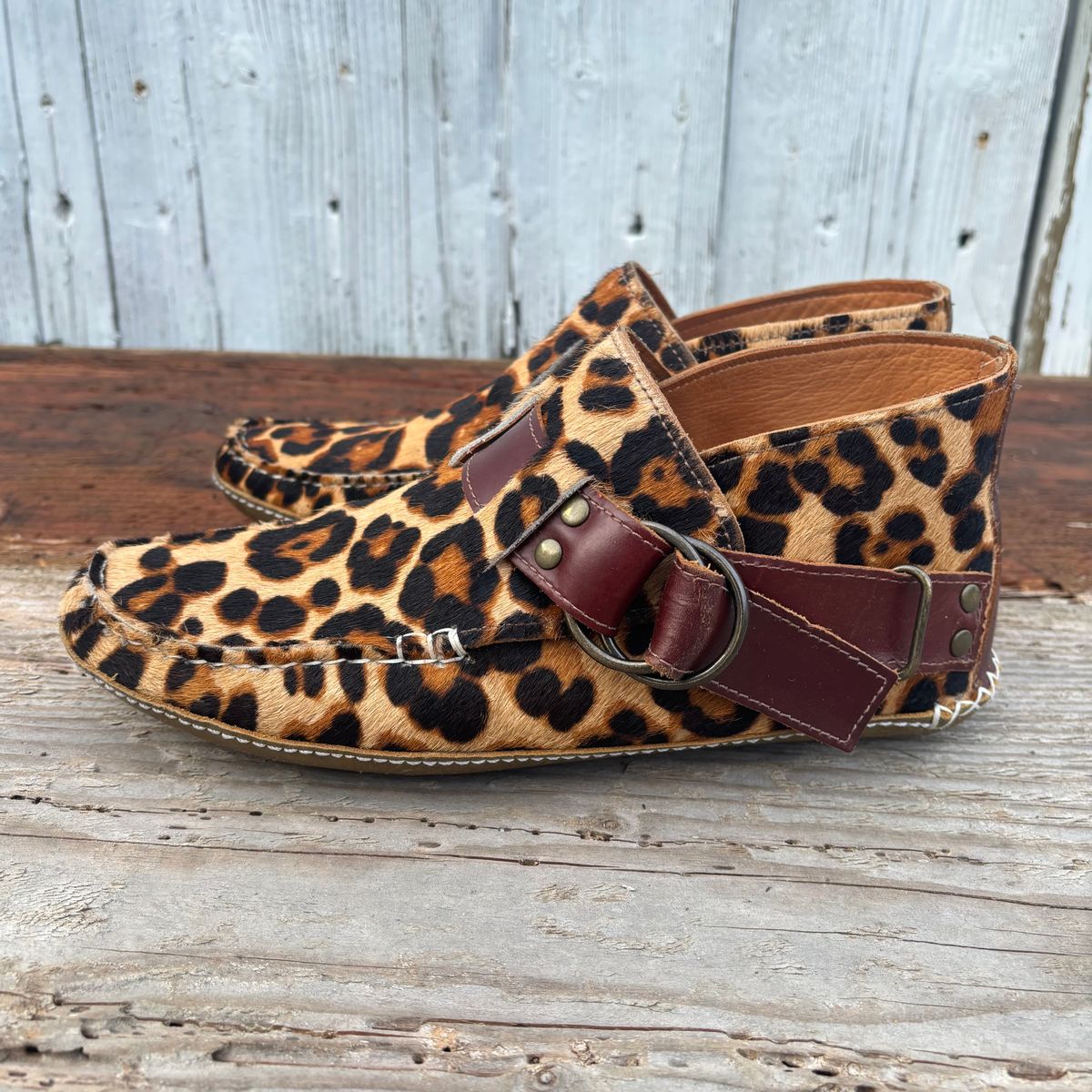 Photo by philbert on March 4, 2026 of the Quoddy Classic Ring Boot in Leopard Print Hair On Calf.