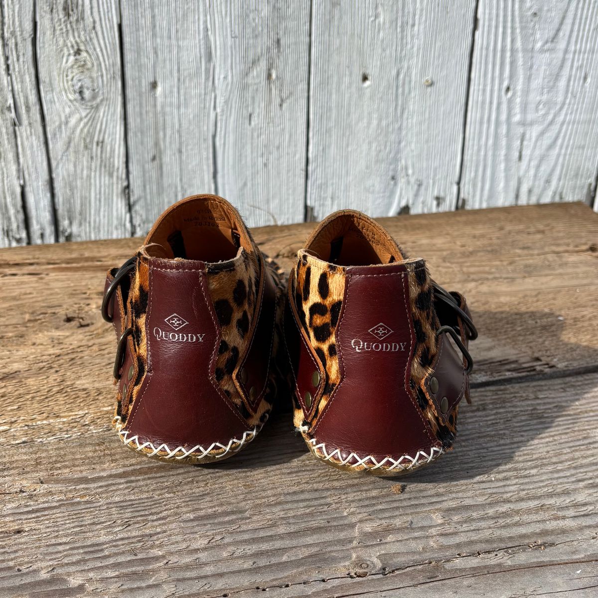 Photo by philbert on April 5, 2026 of the Quoddy Classic Ring Boot in Leopard Print Hair On Calf.