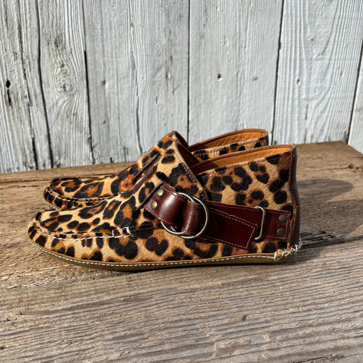 Photo by philbert on April 5, 2026 of the Quoddy Classic Ring Boot in Leopard Print Hair On Calf.