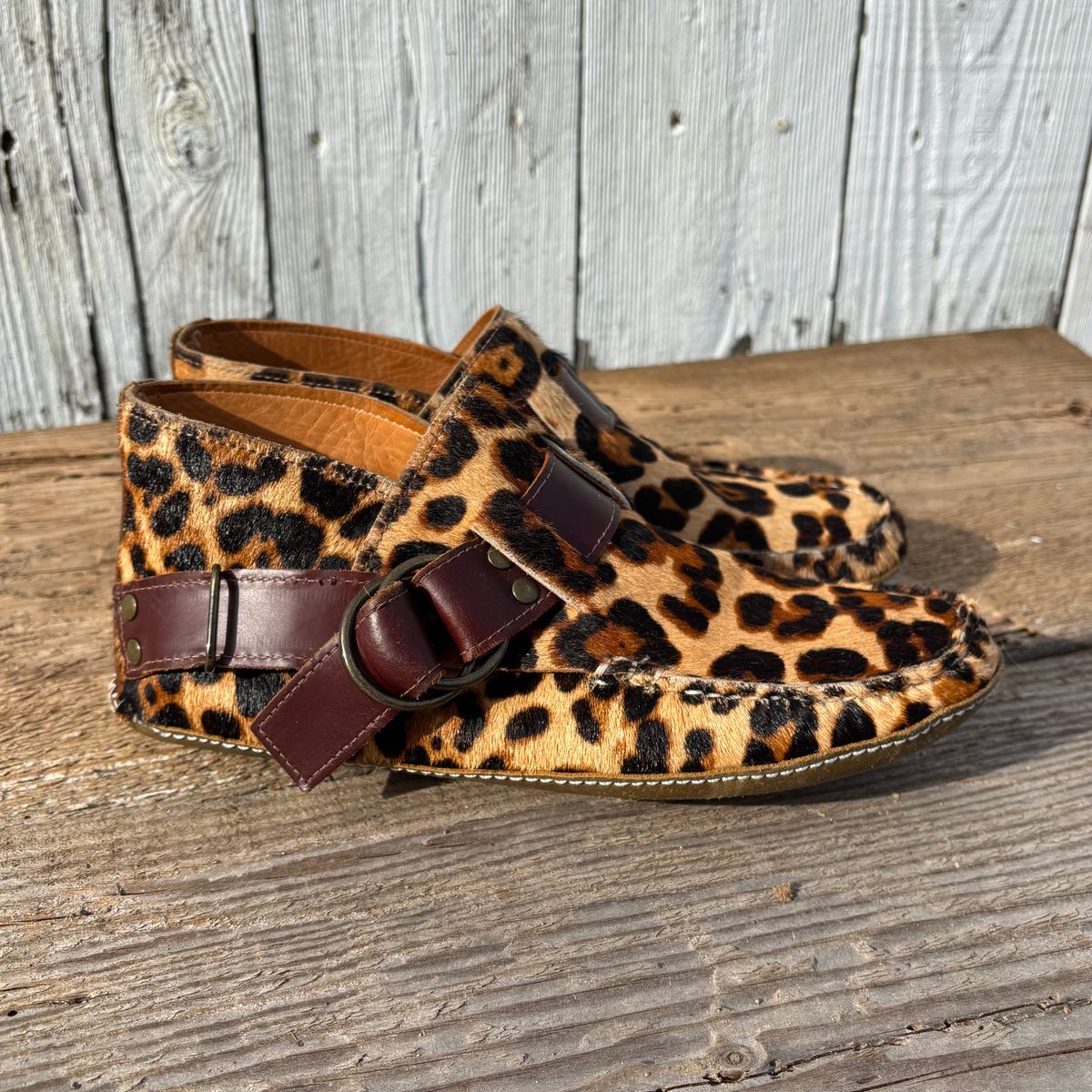 Photo by philbert on April 5, 2026 of the Quoddy Classic Ring Boot in Leopard Print Hair On Calf.