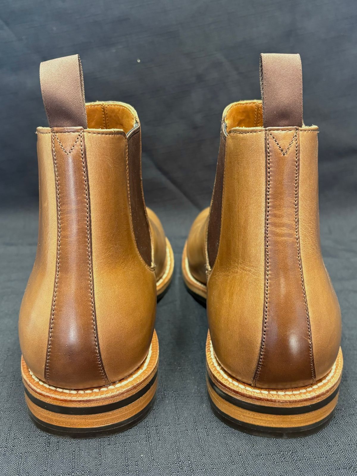 Photo by philbert on October 1, 2024 of the Grant Stone Chelsea Boot in Horween Dune Chromexcel.