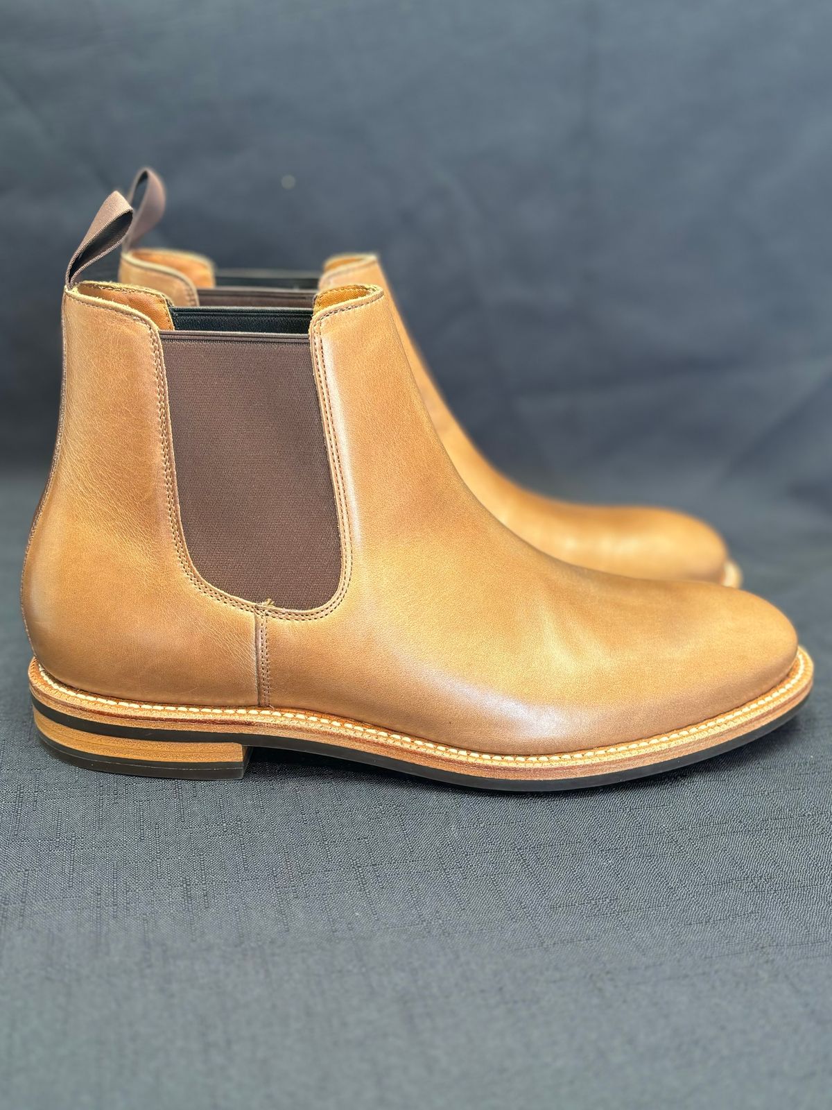 Photo by philbert on October 1, 2024 of the Grant Stone Chelsea Boot in Horween Dune Chromexcel.