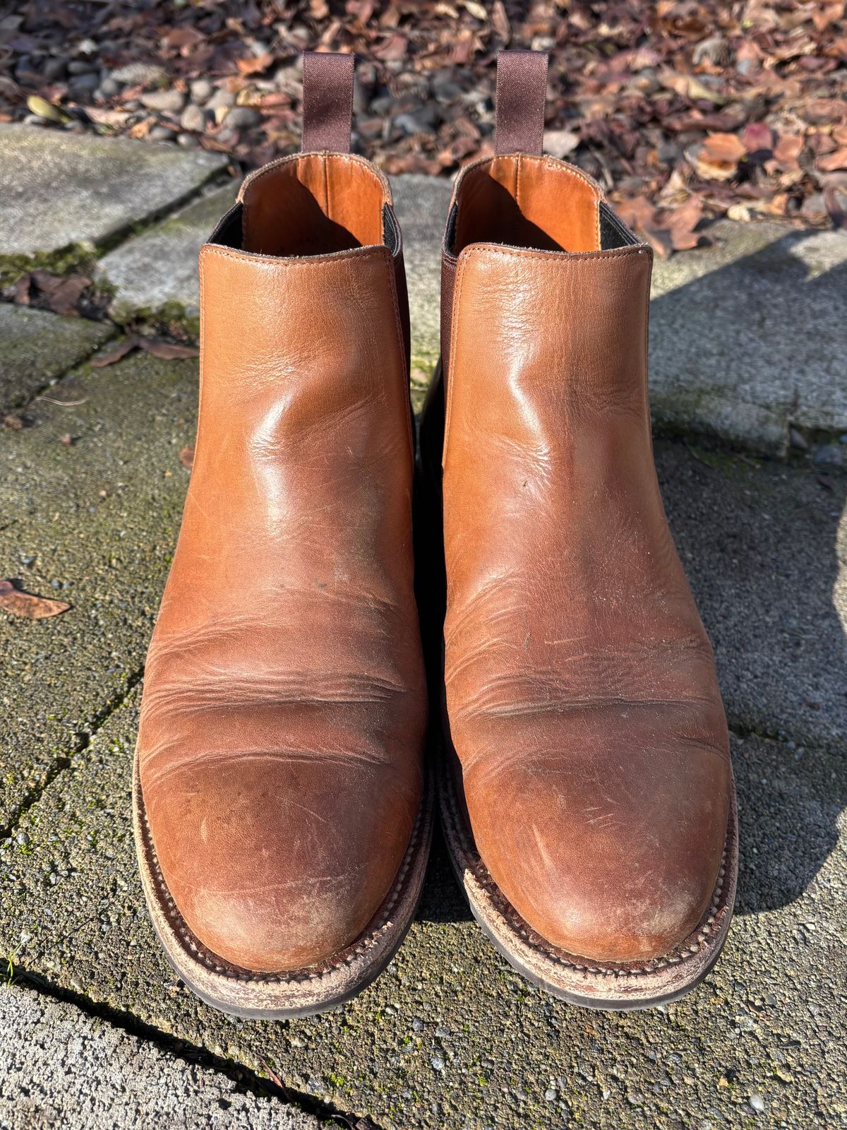Photo by philbert on December 4, 2024 of the Grant Stone Chelsea Boot in Horween Dune Chromexcel.