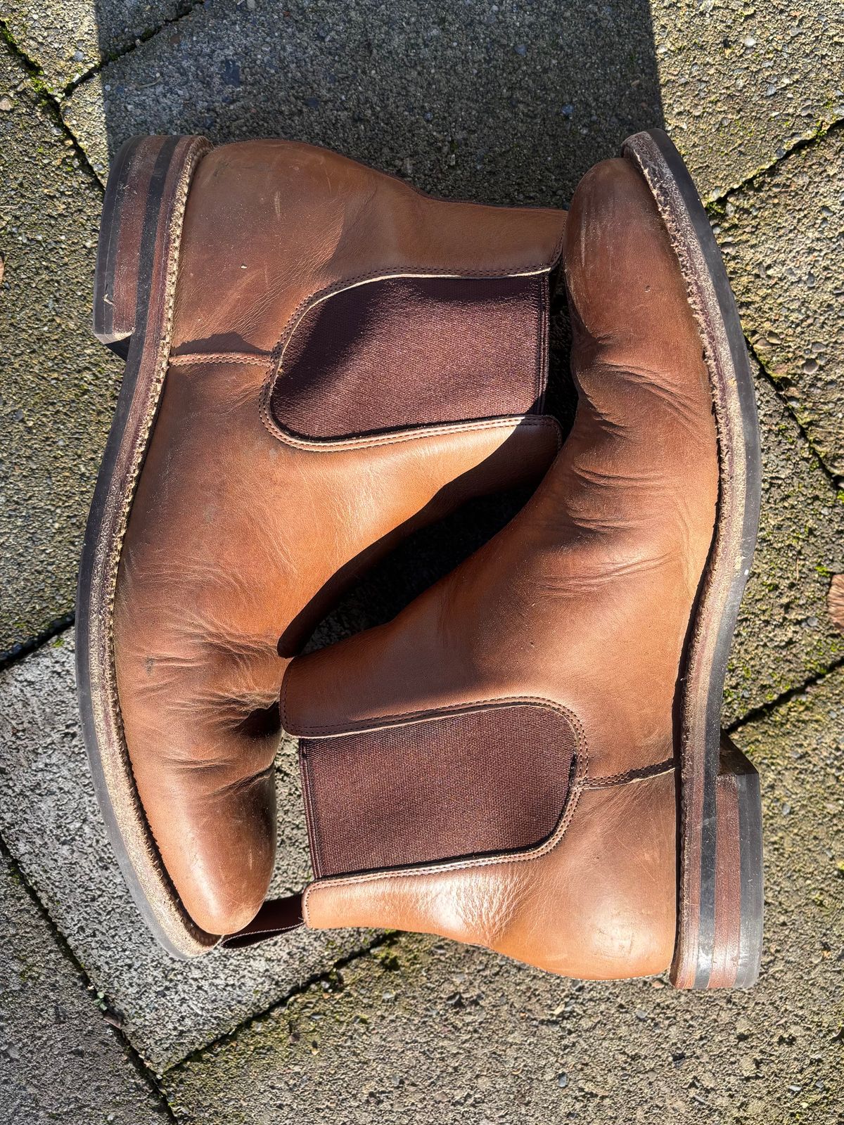 Photo by philbert on December 4, 2024 of the Grant Stone Chelsea Boot in Horween Dune Chromexcel.