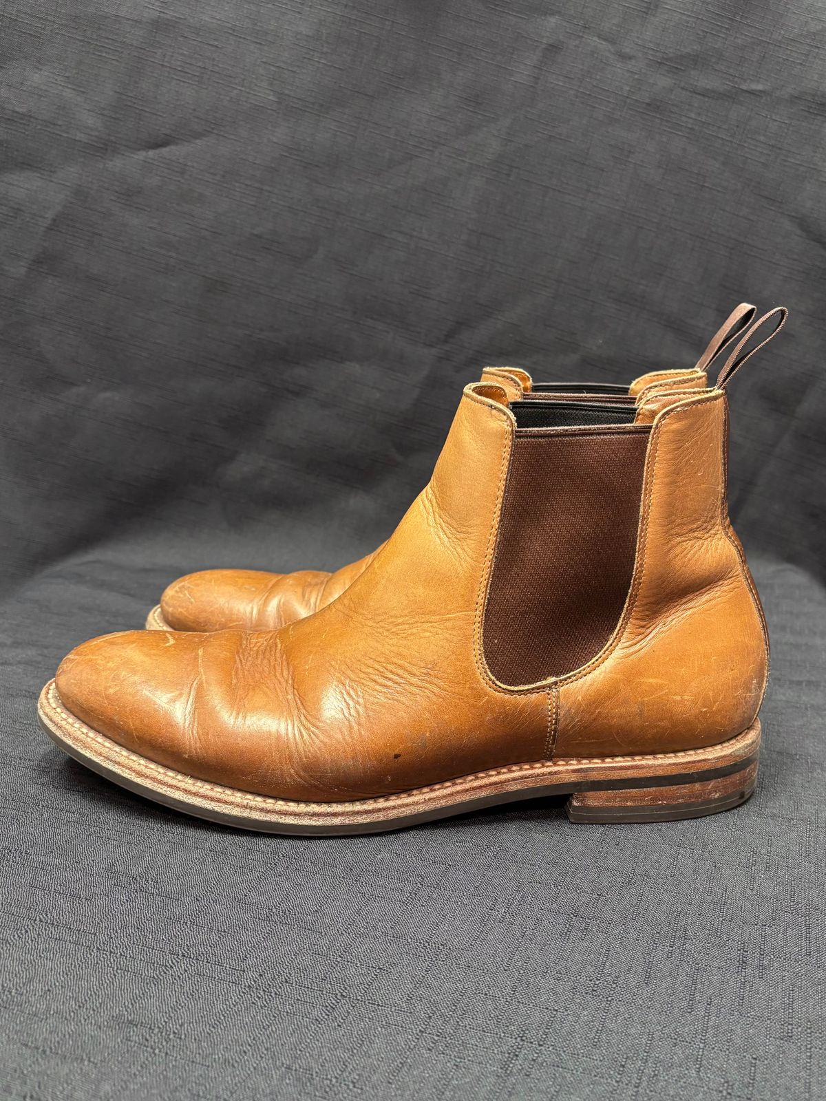 Photo by philbert on January 5, 2025 of the Grant Stone Chelsea Boot in Horween Dune Chromexcel.