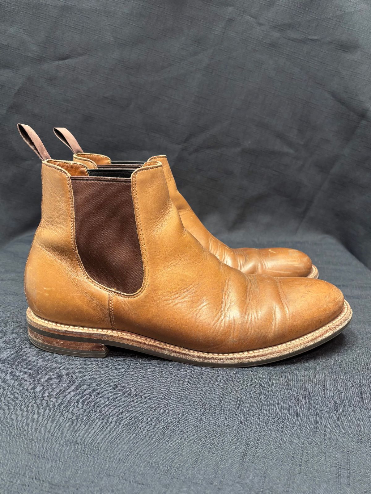 Photo by philbert on January 5, 2025 of the Grant Stone Chelsea Boot in Horween Dune Chromexcel.