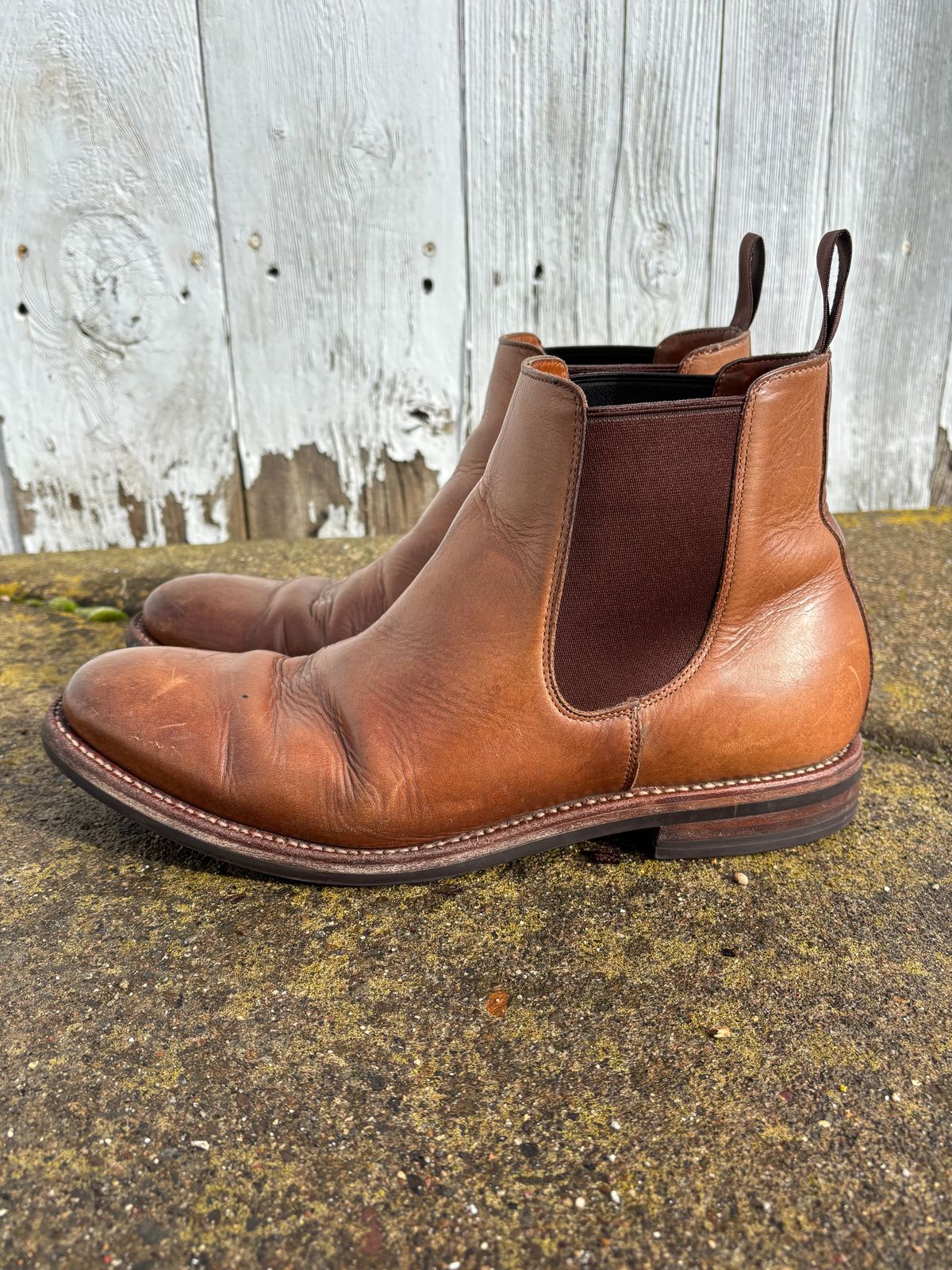 Photo by philbert on March 3, 2025 of the Grant Stone Chelsea Boot in Horween Dune Chromexcel.
