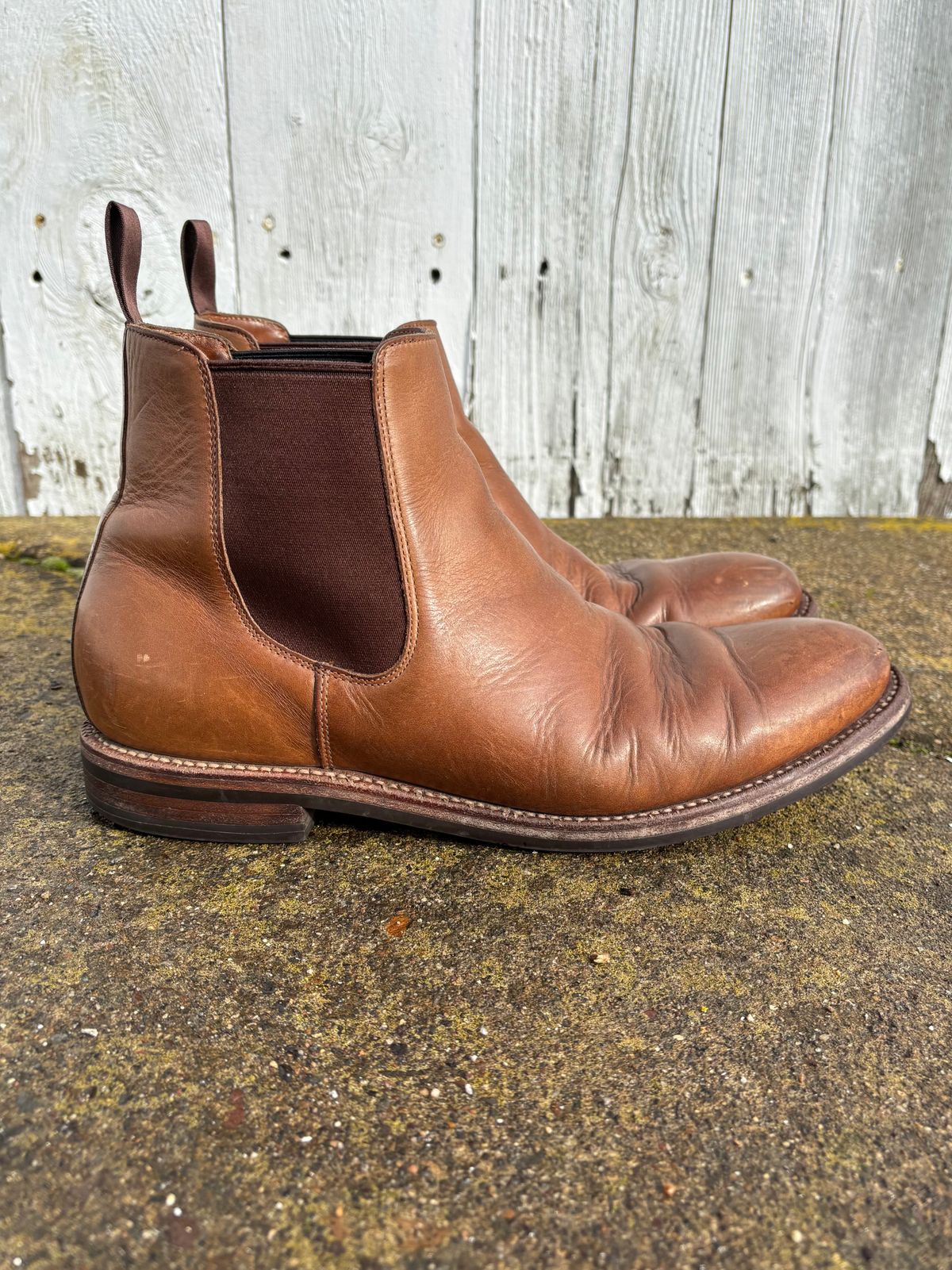 Photo by philbert on March 3, 2025 of the Grant Stone Chelsea Boot in Horween Dune Chromexcel.
