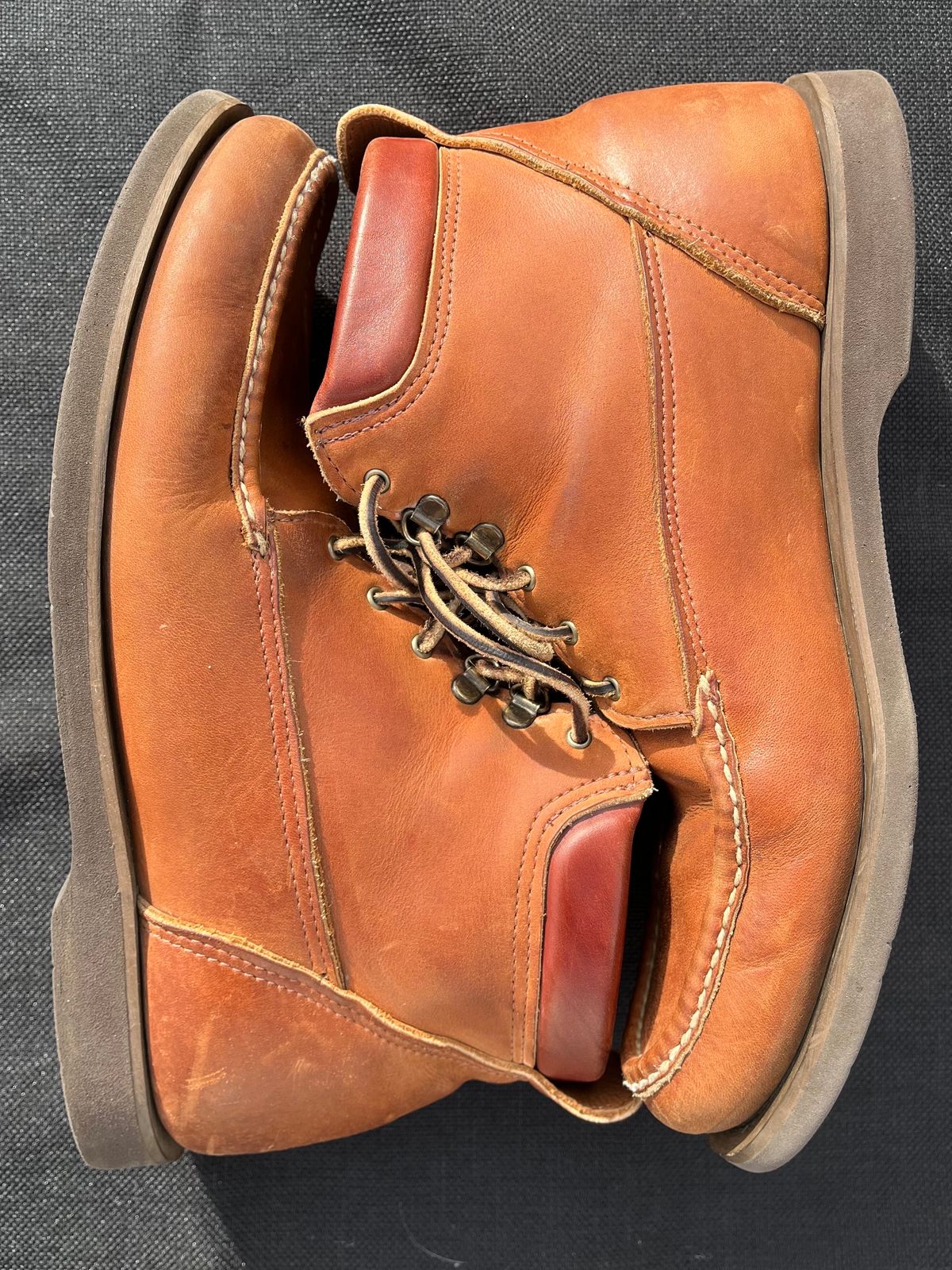 Photo by philbert on November 2, 2023 of the Russell Moccasin Co. Premier Chukka in Horween Rust Chamois.