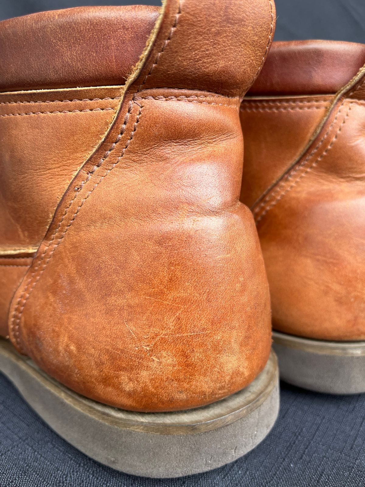 Photo by philbert on April 3, 2024 of the Russell Moccasin Co. Premier Chukka in Horween Rust Chamois.