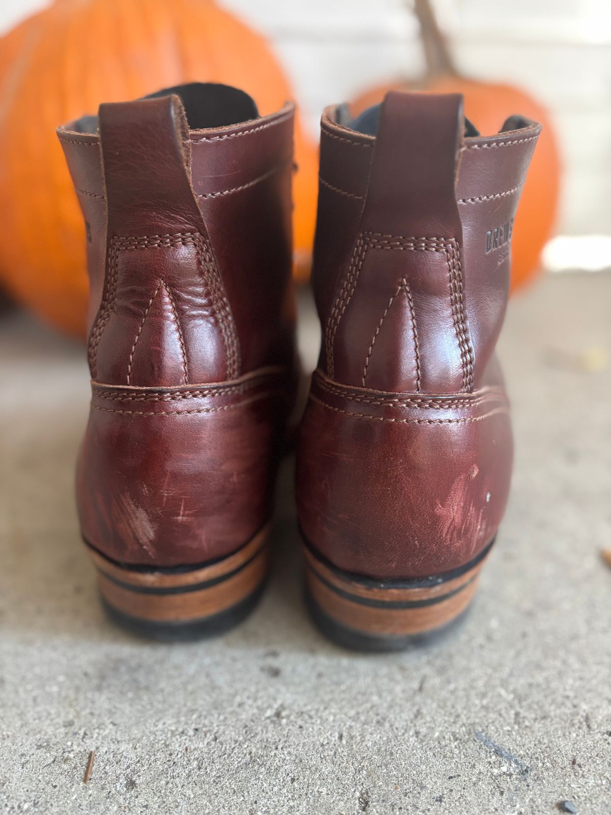 Photo by DiscoBiscuits on November 2, 2025 of the Drew's Boots 6-Inch Contractor in Rogue Smooth.