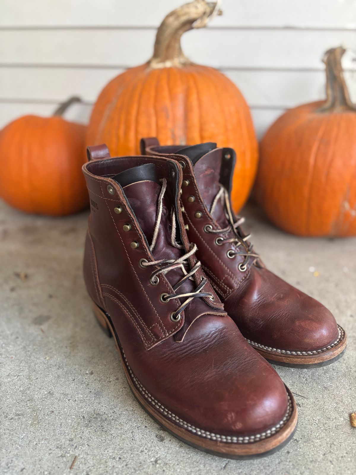 Photo by DiscoBiscuits on November 2, 2025 of the Drew's Boots 6-Inch Contractor in Rogue Smooth.