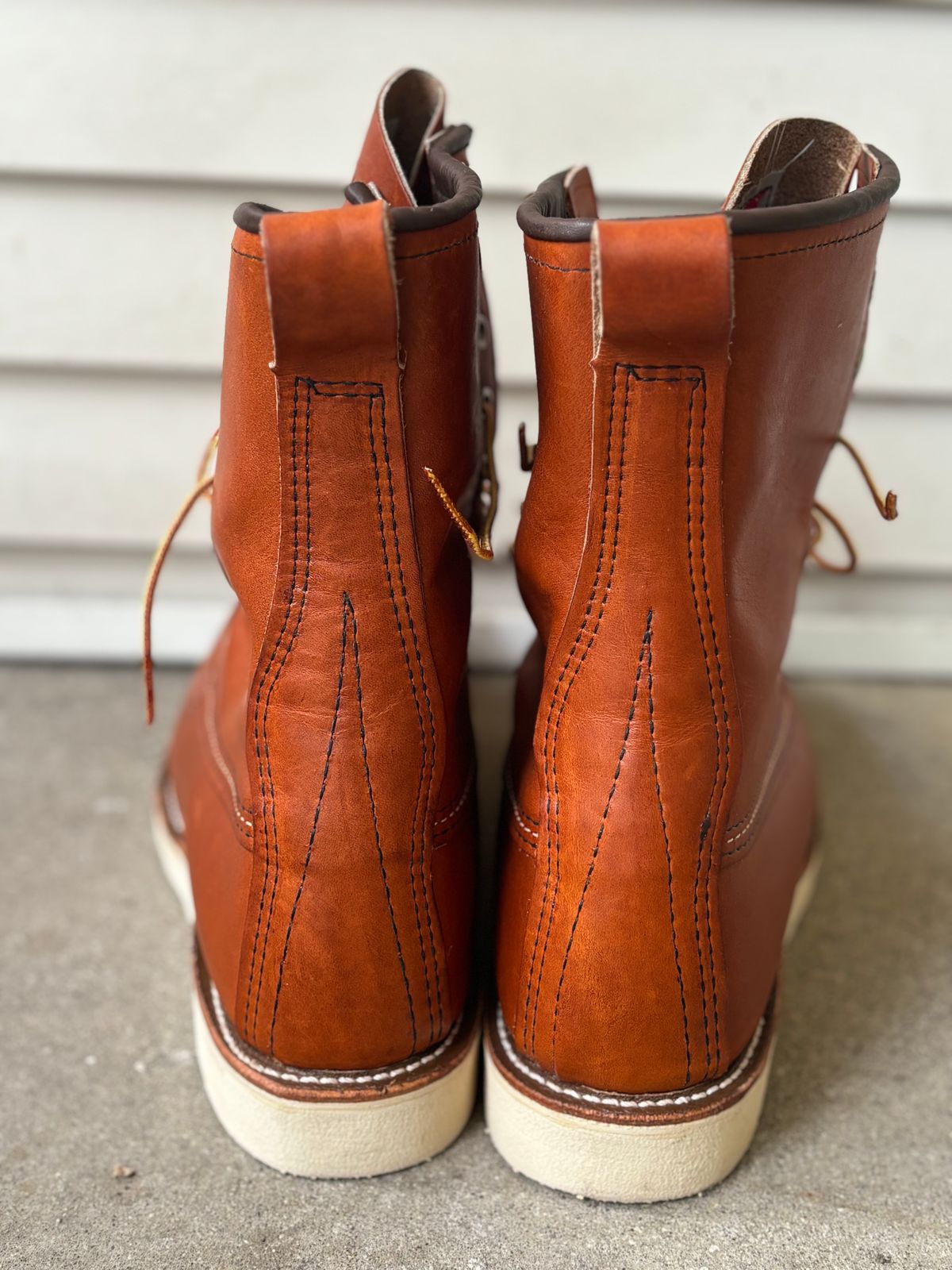 Photo by DiscoBiscuits on October 1, 2024 of the Red Wing 8-Inch Classic Moc in S.B. Foot Oro Legacy.