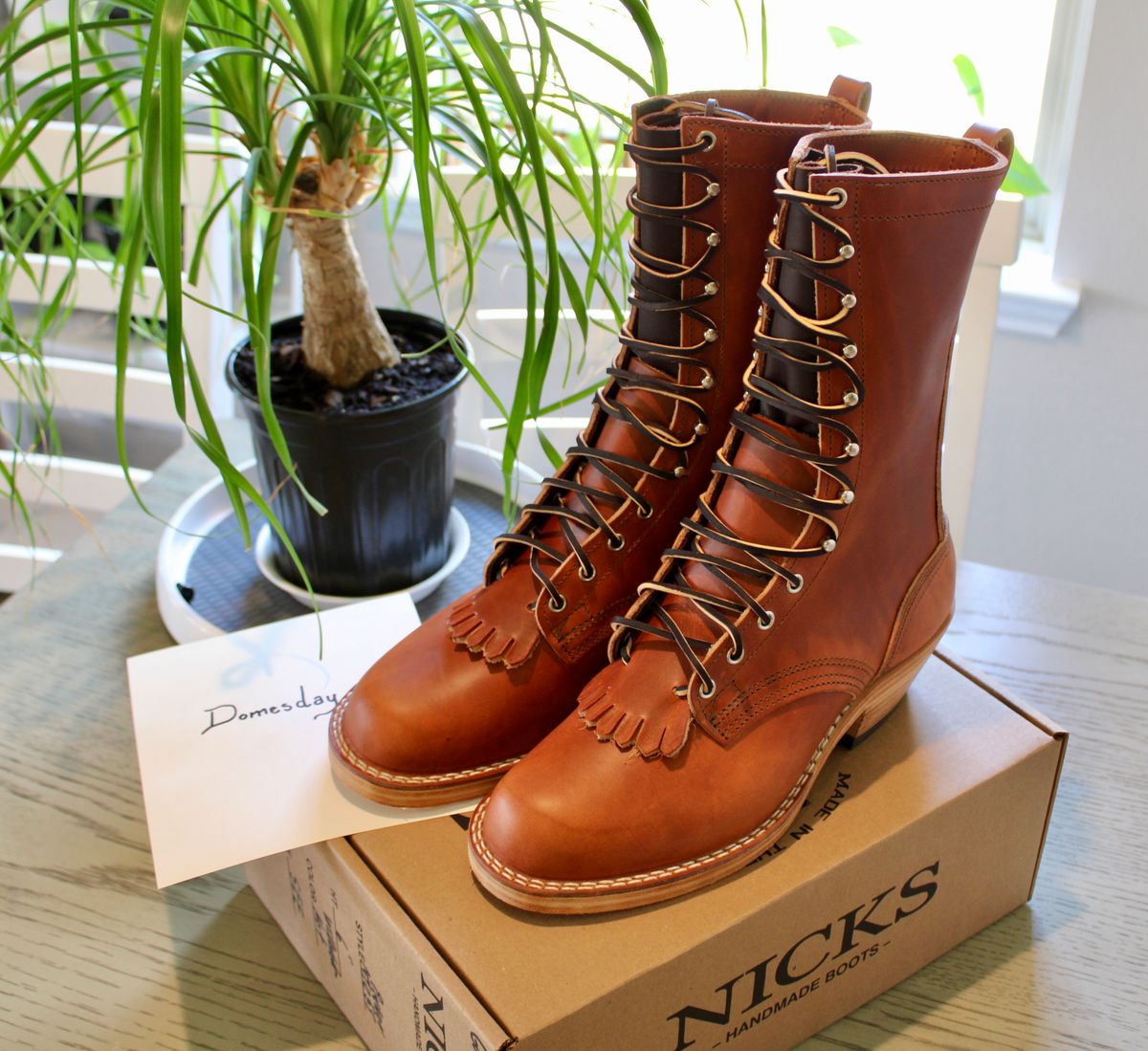 Photo by TangibleLily929 on October 1, 2024 of the Nicks Packer in Wickett & Craig Natural Double Stuffed.