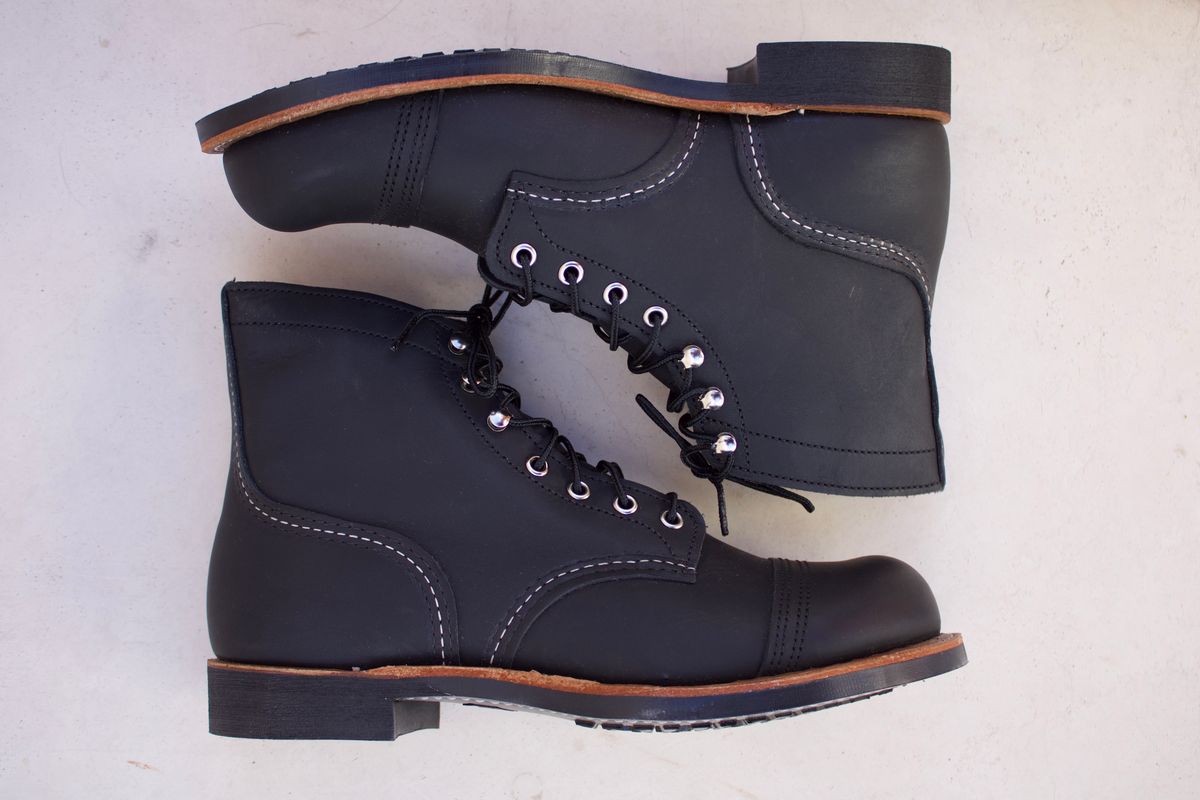 Photo by TangibleLily929 on October 30, 2025 of the Redwing Iron Ranger #8084 in Black Harness Leather.