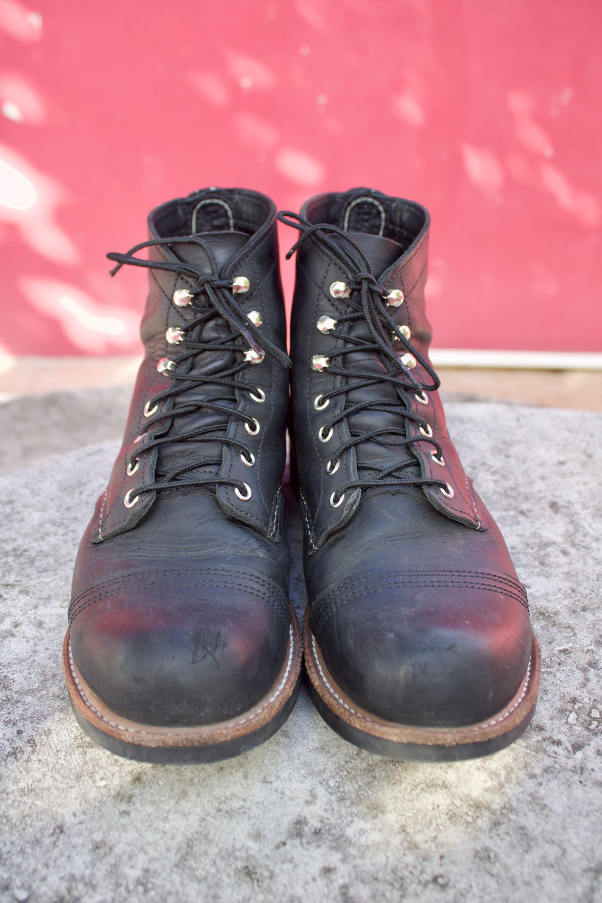 Photo by TangibleLily929 on December 1, 2025 of the Redwing Iron Ranger #8084 in Black Harness Leather.